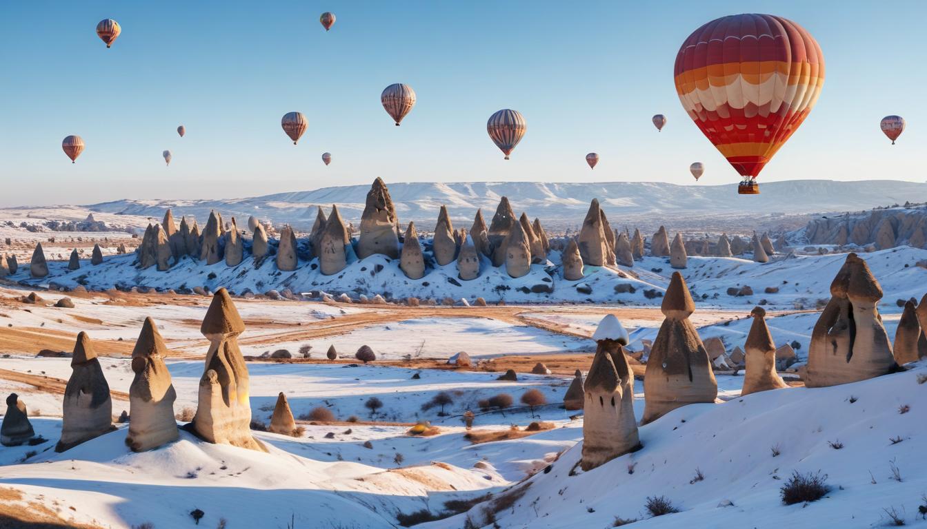 Kışın Beyaz Periler: Kapadokya'nın Gizemli Manzaraları